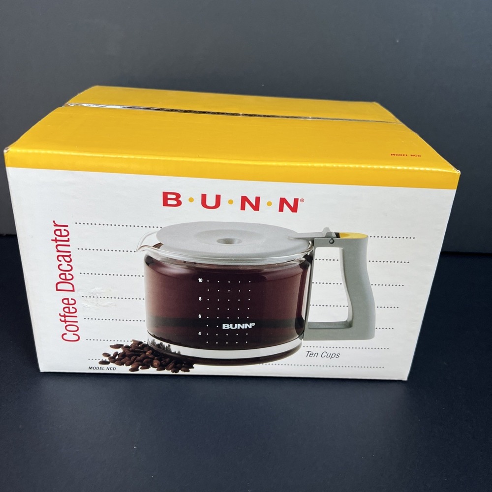 BUNN NCD Coffee Maker 10 Cup White Replacement Glass Carafe Decanter Pot NEW